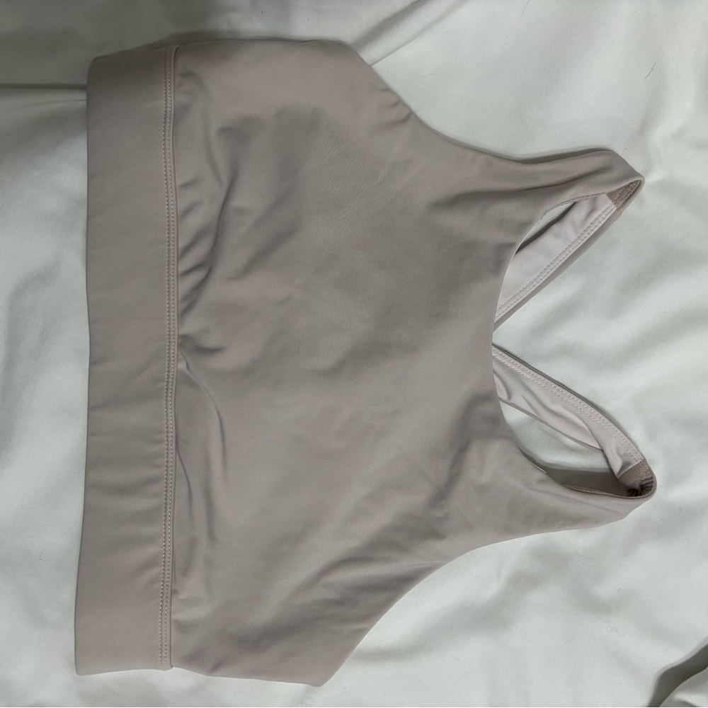 Fabletics Beige Sports Bra